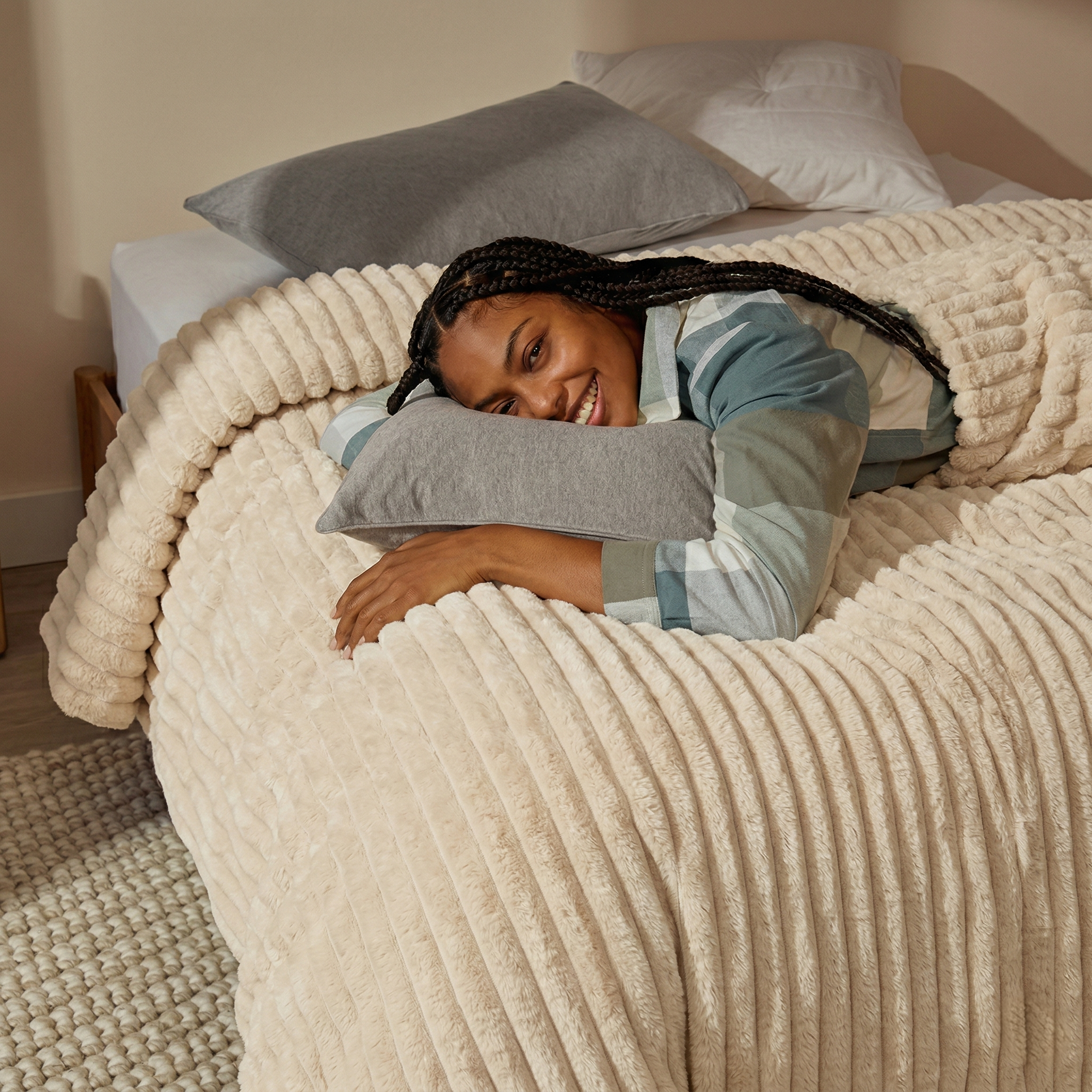 woman on the blanket