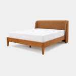Wood Frame Bed Upholstered Headboard